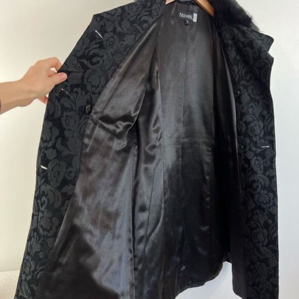 Vintage Novelti Women’s Size 8 Pennylane Jacquard Tapestry Coat Jacket Collar - Picture 12 of 15
